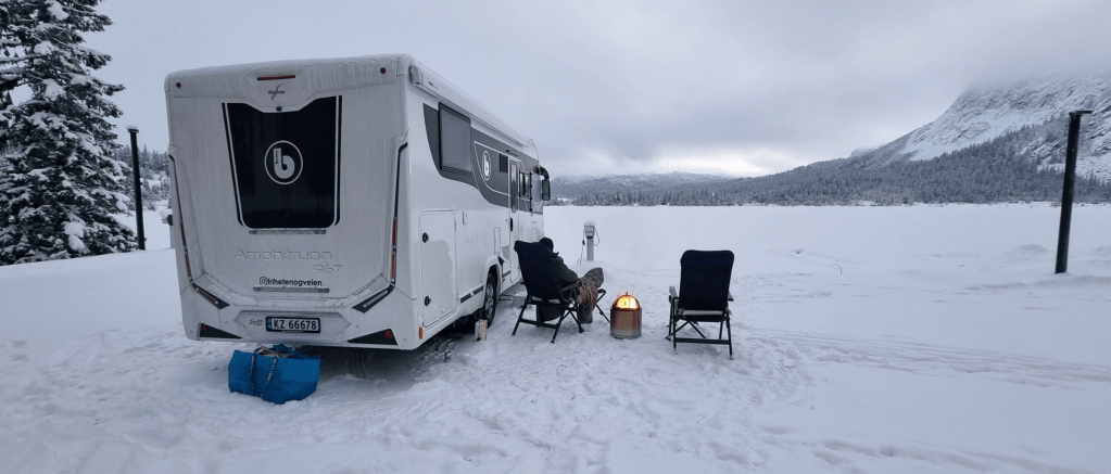 Vi kjørte til&nbsp;snøen